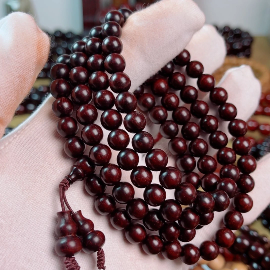 小叶紫檀手串/手链0.8高油密多星细金星