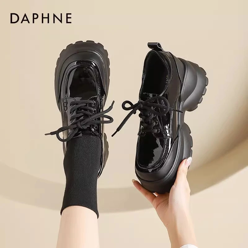 达芙妮厚底乐福鞋女英伦风小皮鞋子女2025新款爆款夏单鞋TC