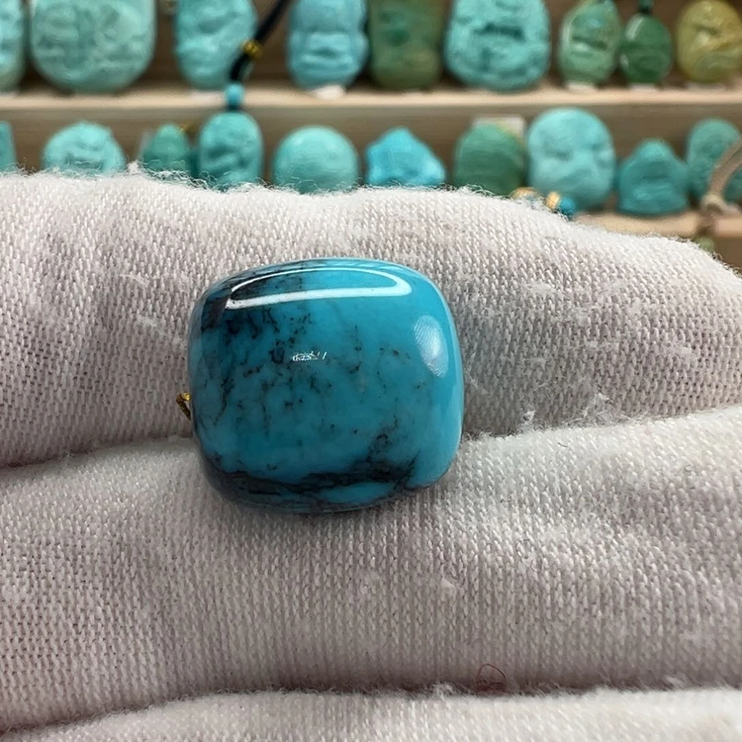 未镶嵌绿松石老型珠13.4x14mm