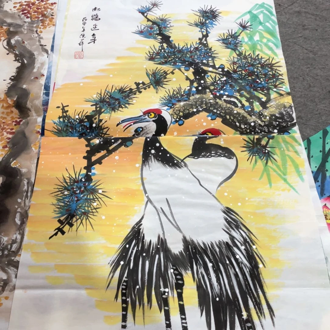 国画国画作品画心一张