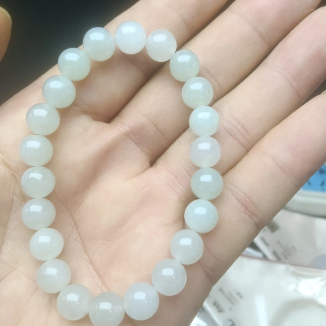 天然缅料翡翠珠串