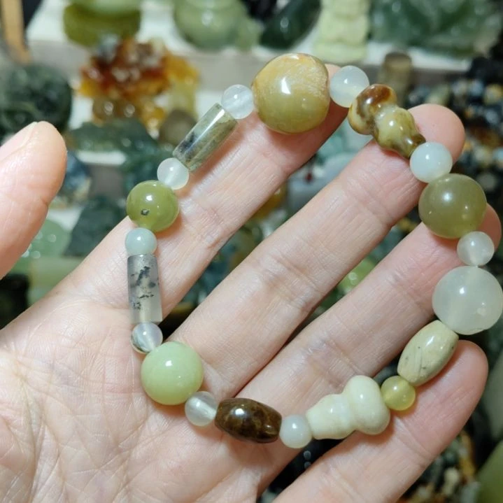 岫玉未镶嵌链子链子