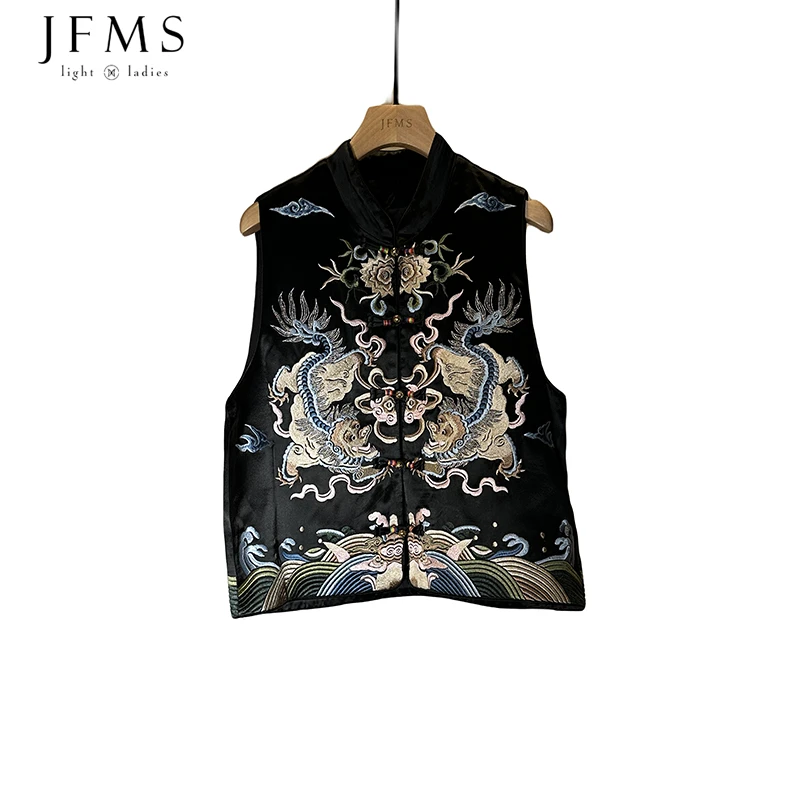 高端系列 重工刺绣新中式马甲J303