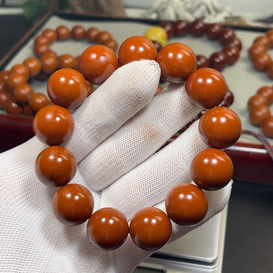 一***牙手串橄榄核1.78+树王精品铁核 小孔
