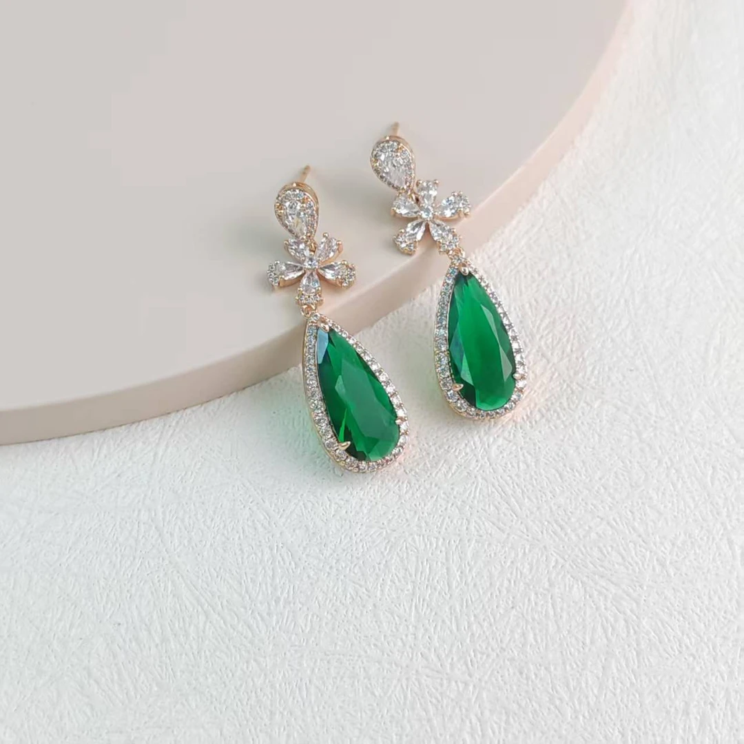 XUPING/旭平首饰 合金合成锆石耳饰 618高级设计感GDJ X001060405