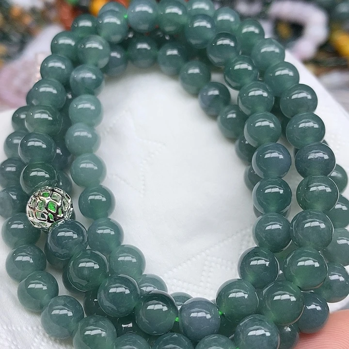 翡翠未镶嵌颈饰手串