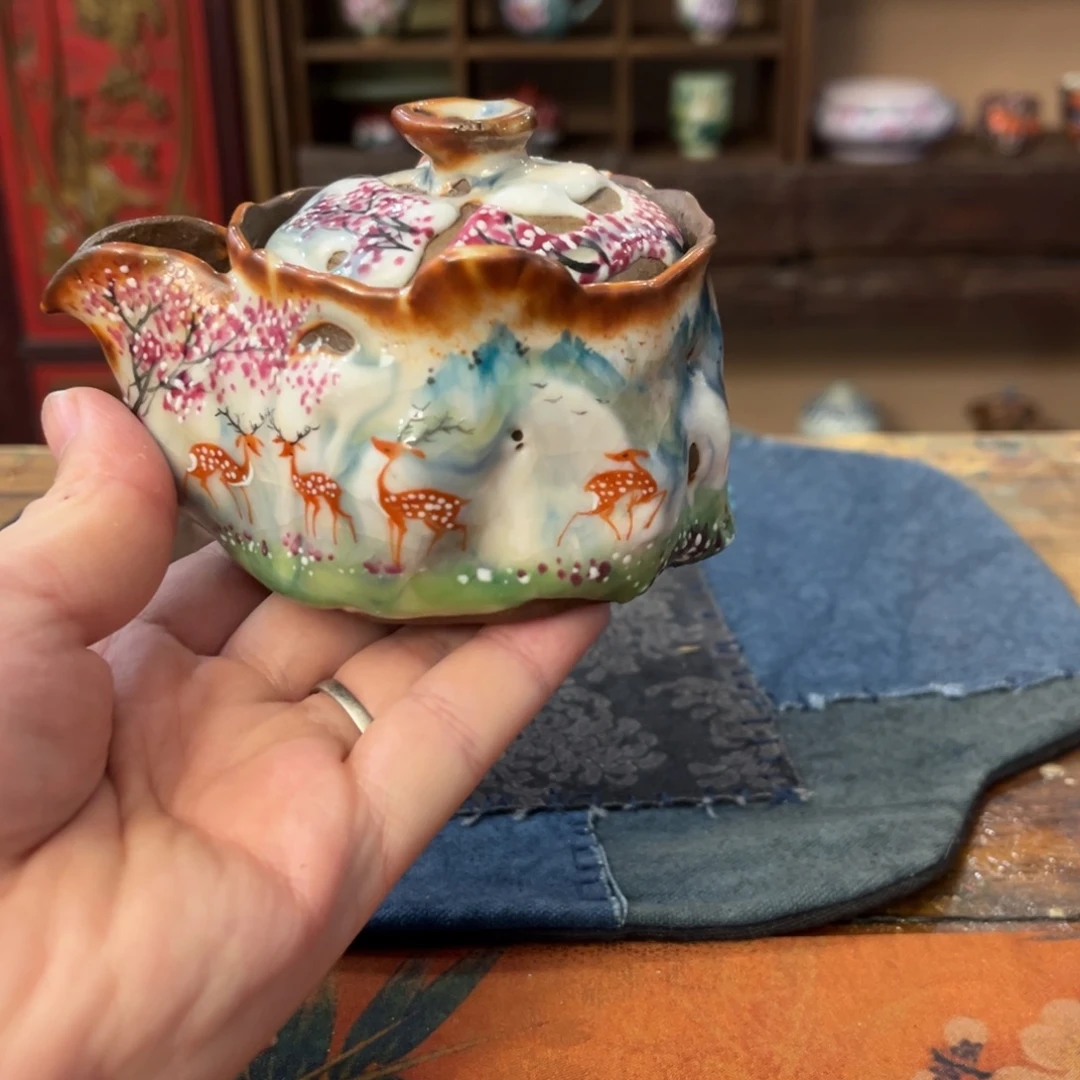 柴烧手工手绘陶瓷