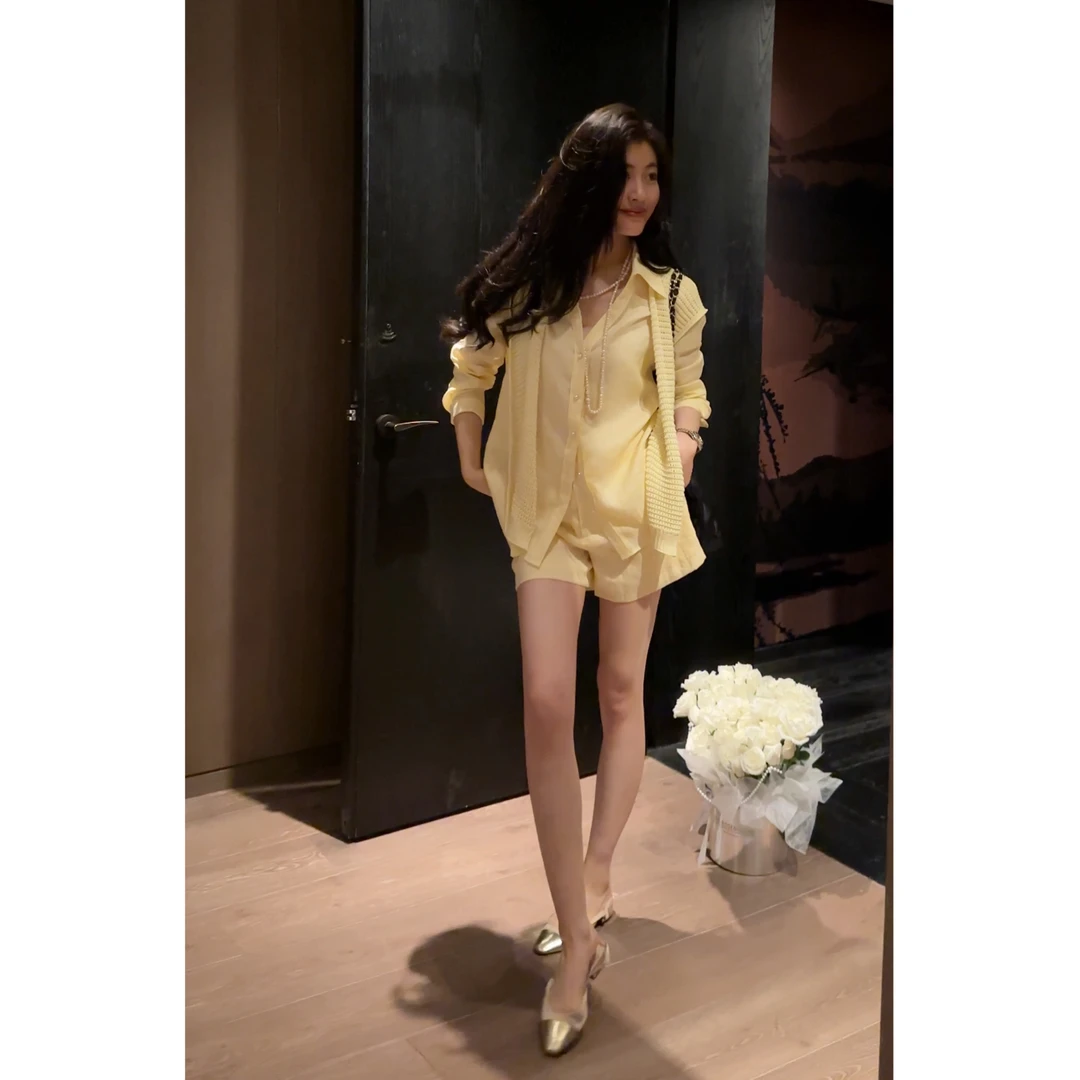 【N·COU】25夏新款【爱情诺曼底】宽松简约白色衬衫套装DY79236