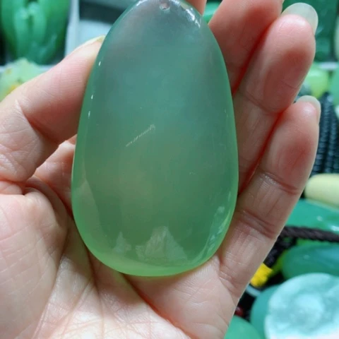 蛇纹石玉未镶嵌手把件