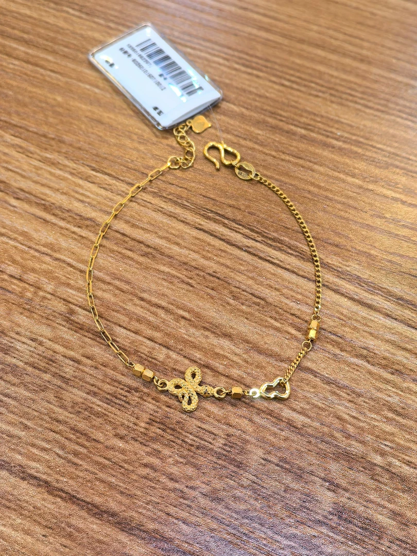 赛菲尔5G精品【金蛇迎春】手链葫芦手链黄金手链情人节礼物