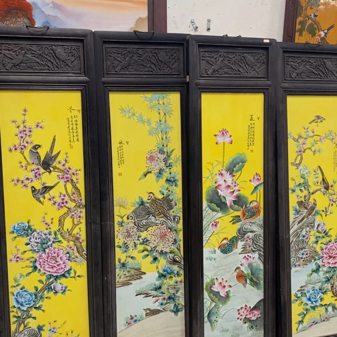 瓷片1.55*40*4景德镇瓷板画柴窑烧制