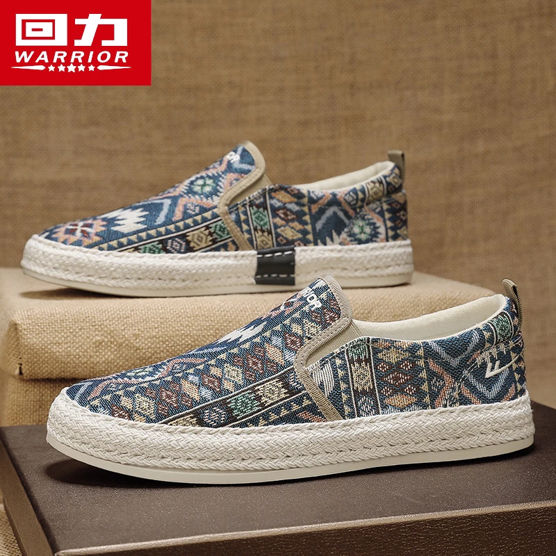 回力老北京布鞋男款2025冬季透气百搭男士一脚蹬男鞋子休闲帆布鞋
