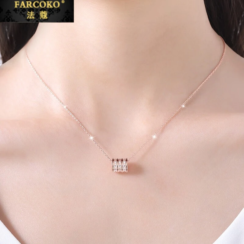 FARCOKO/法蔻 吊坠925银 小蛮腰项链女款轻奢百搭小众高级感礼物