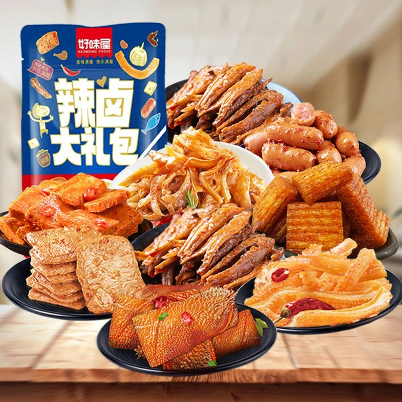 【40包】好味屋辣卤荤素零食大礼包散装魔芋解馋卤味休闲零食