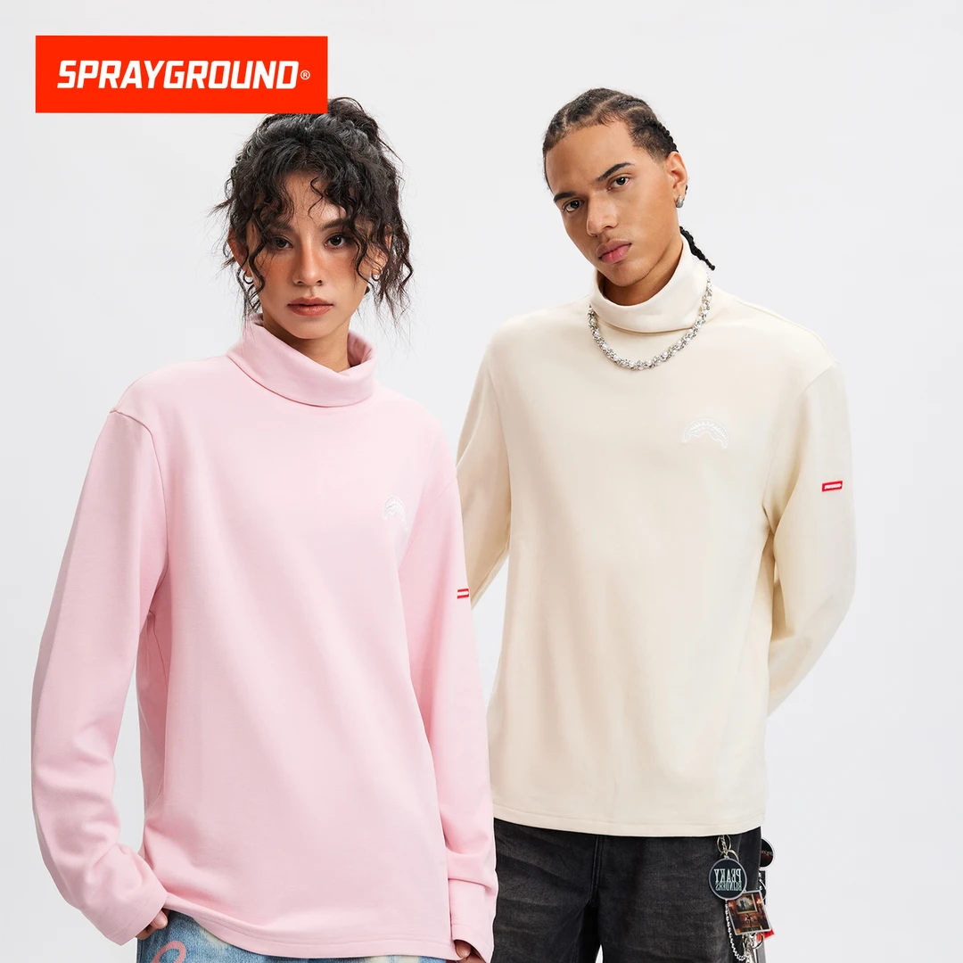 SPRAYGROUND鲨鱼嘴长袖T恤宽松潮流秋冬美式休闲简约JM WE140303