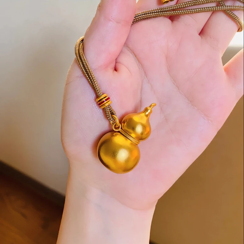 合金锦纶吊坠 新中式古法葫芦吊坠项链毛衣链福运福禄挂坠情侣款