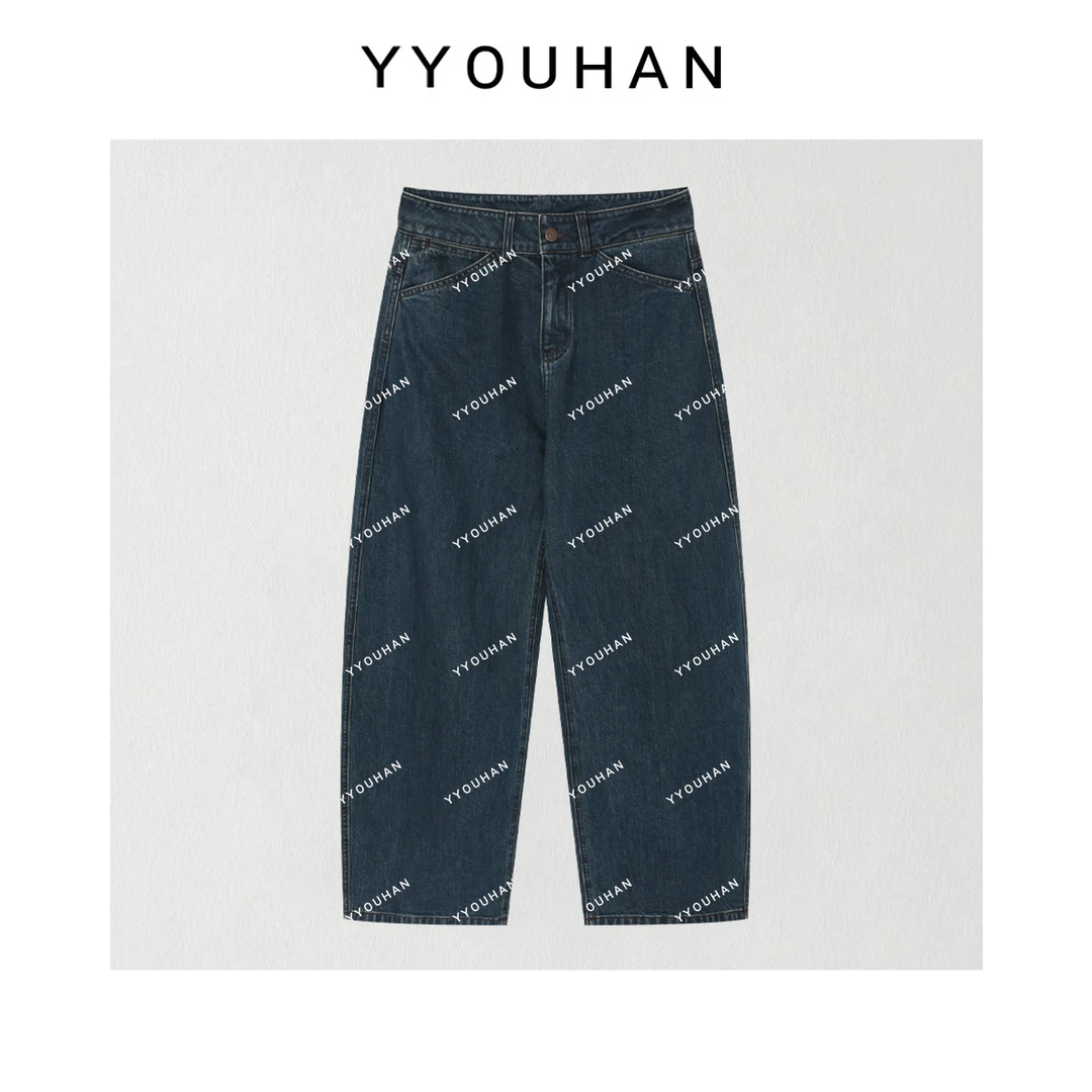 YYOUHAN 2025新款【王炸裤】简约高腰显瘦百搭休闲牛仔裤 2506C3481