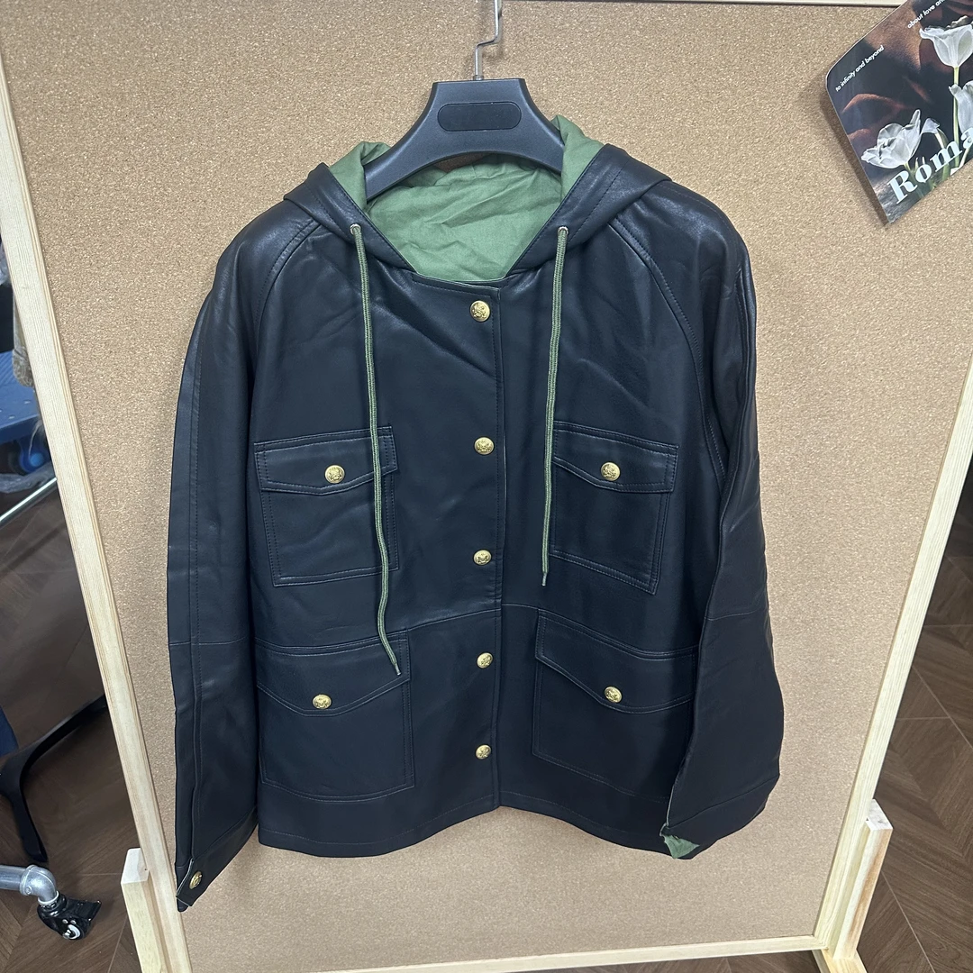 秋冬新款2024皮外套皮夹克皮衣-SY2406451