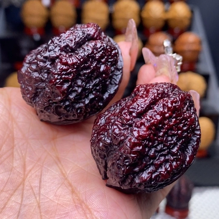 文玩核桃把件龍**祥蝴蝶蝉5号42尺