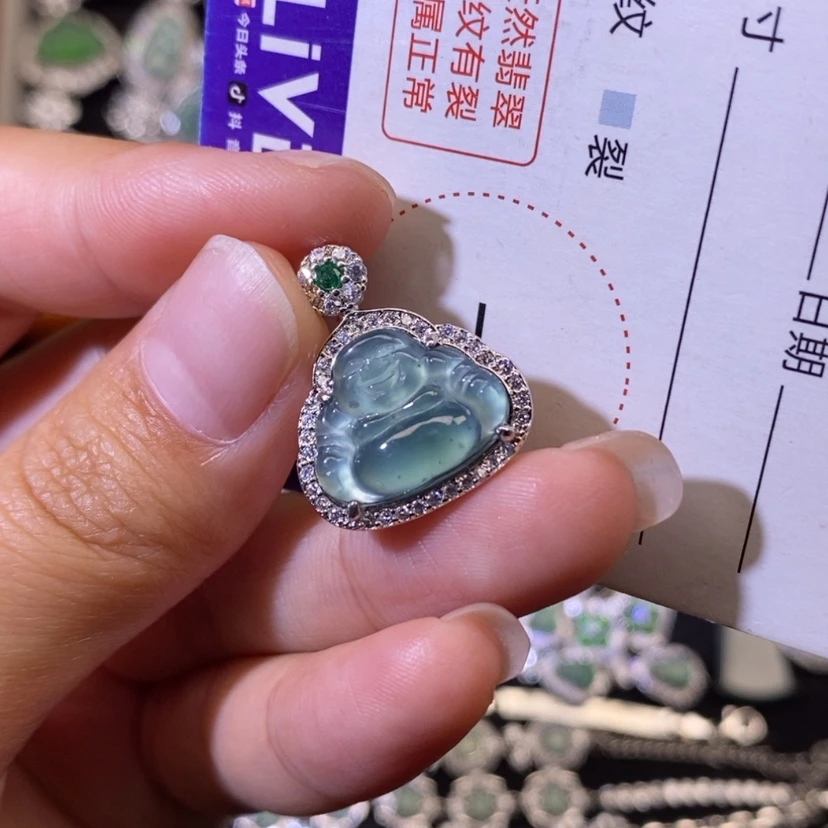 【闪购商品】翡翠未镶嵌颈饰天然