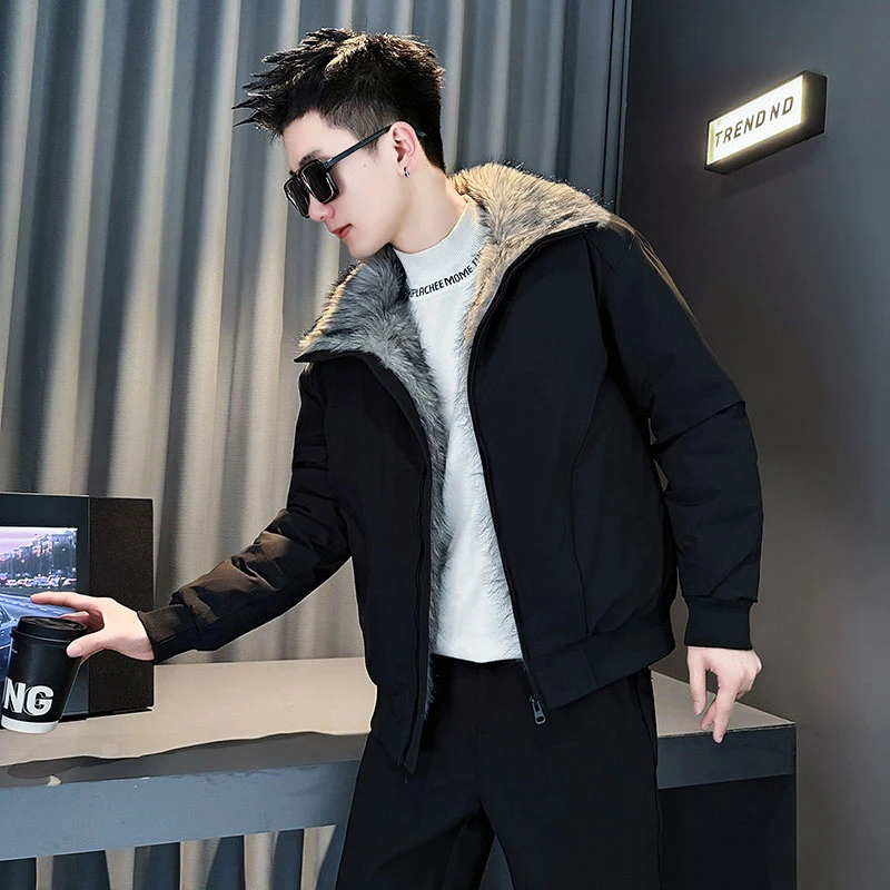 座山雕棉衣男款冬季保暖加厚棉服外套2025新款高级感冬装短款棉袄