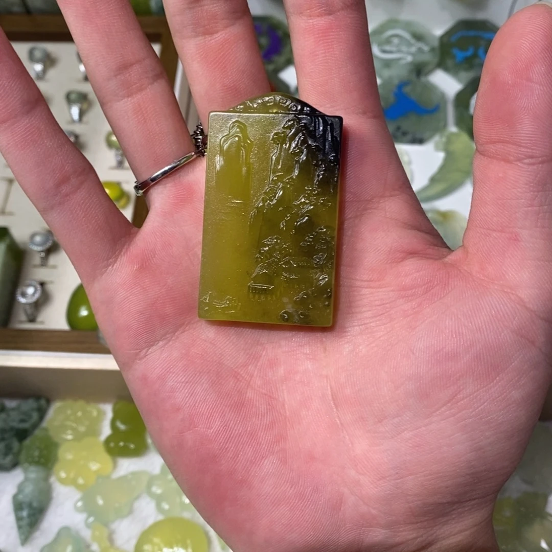 未镶嵌岫玉吊坠(不含链)