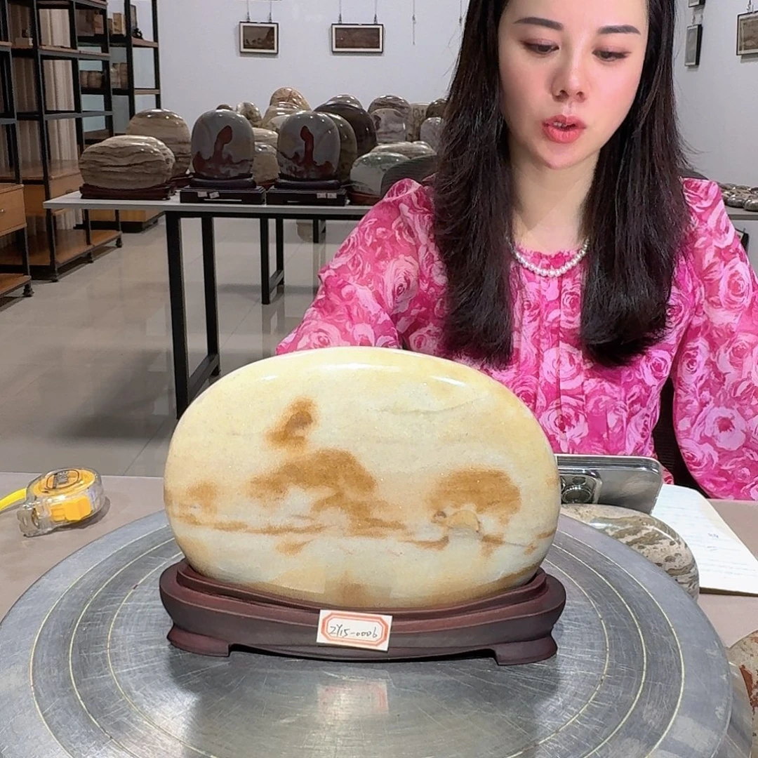 长江画面石中摆件