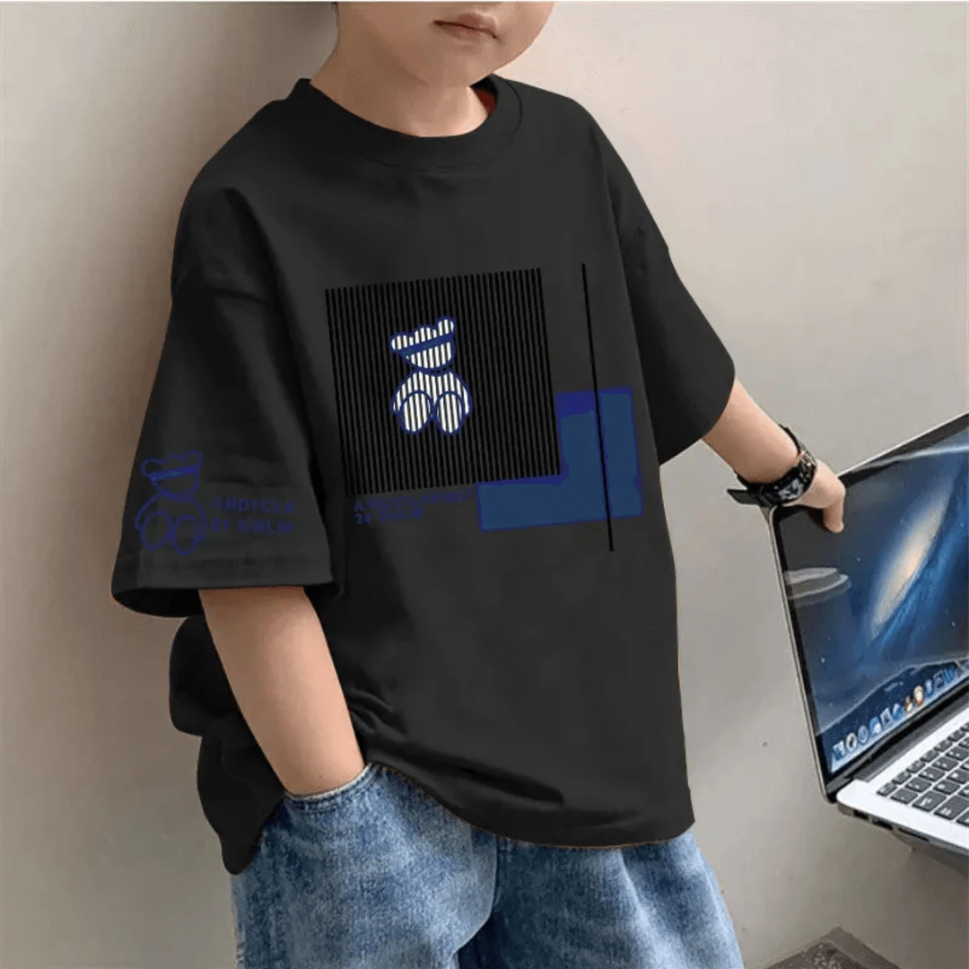 男孩子纯棉短袖T恤爆款网红时尚百搭夏季半袖宽松潮流学生ins宽松