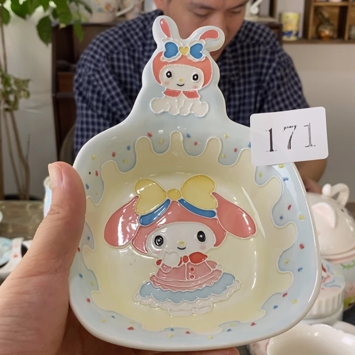 瓷片景德镇釉下彩手绘