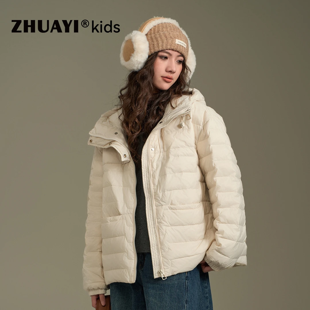 女童轻薄羽绒服2025秋冬新款宽松显瘦保暖短外套洋气（25402306）1