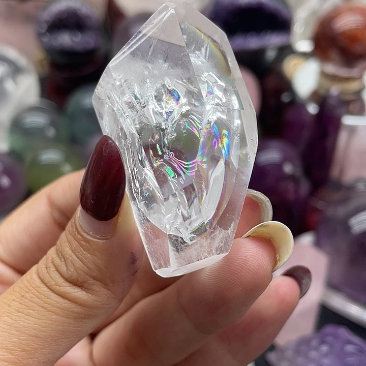 珠宝半成品未镶嵌水晶27白爆彩随行长4.9宽2.9