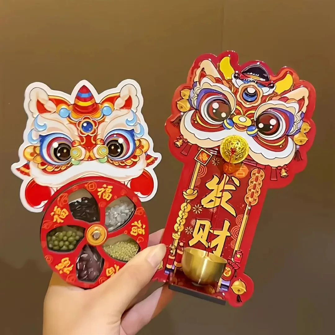 2026马年醒狮磁吸门铃入户招财纳福门贴装饰发财暴富铃铛新年过节