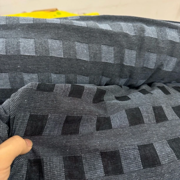 21 纯植物色织双面亚麻面料4米价 清凉透气柔软不扎