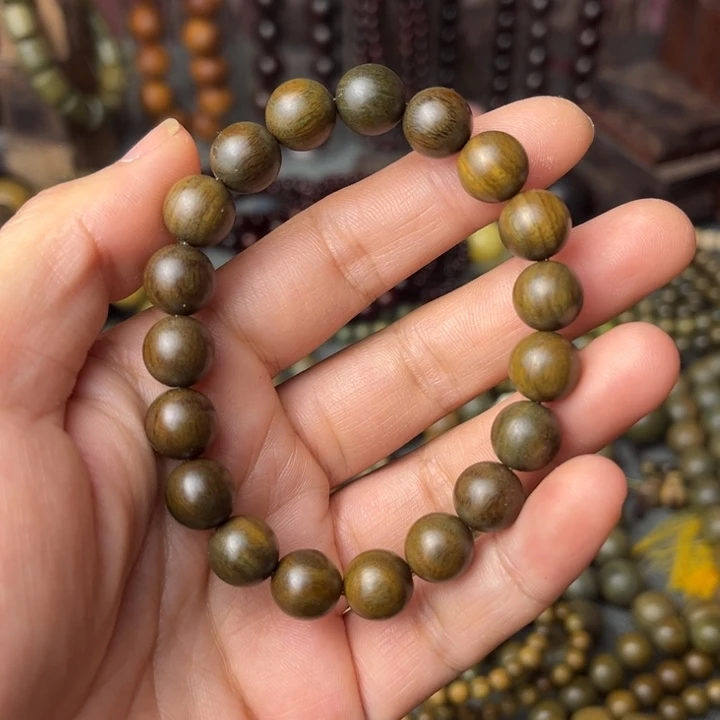 木绿檀木手串10单圈手串