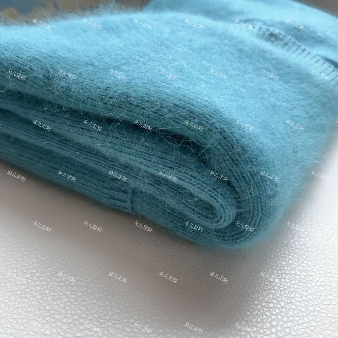 朵儿定制 【海盐】百搭宽松毛绒绒针织毛衣外套 MB23