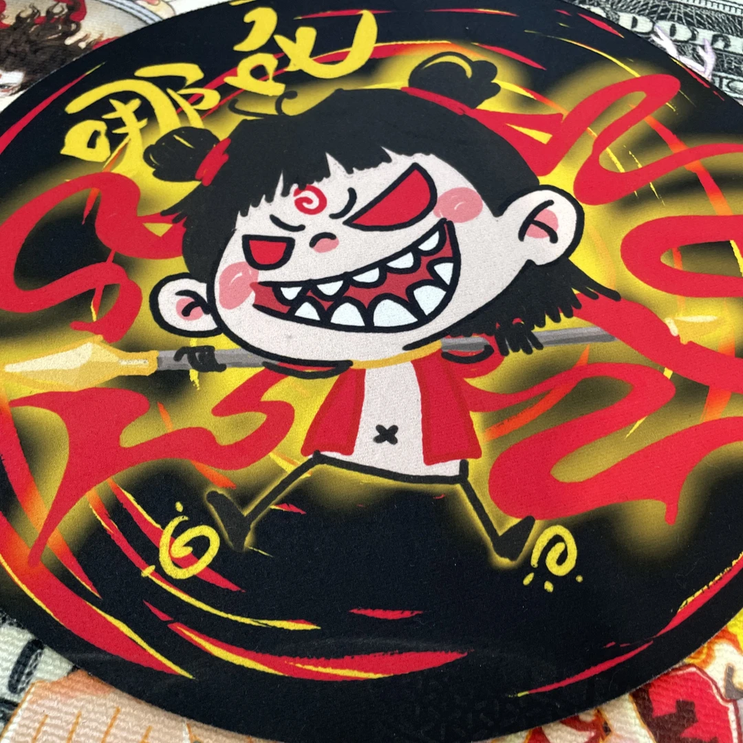 哪吒40×40cm加厚硅藻泥鼠标垫杯垫餐垫