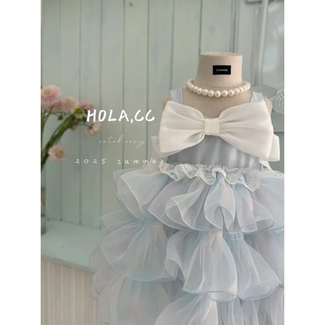 HOLA.CC·25夏~蝴蝶结花边蛋糕裙6153