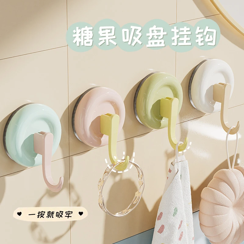 吸盘挂钩强力承重真空免打孔粘胶毛巾架厨房卫生间墙壁无痕可移动
