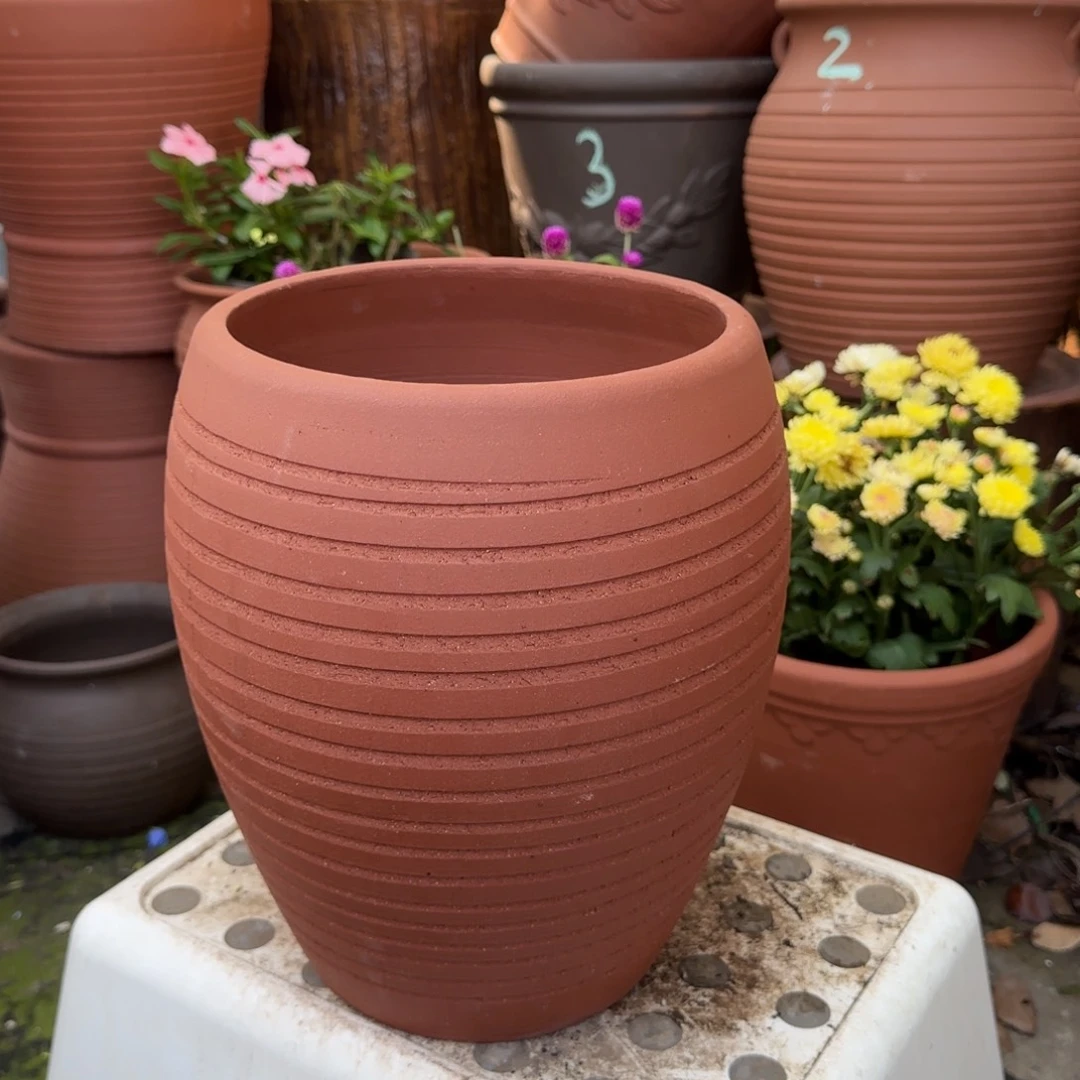 紫砂花盆口20高26宜兴紫砂