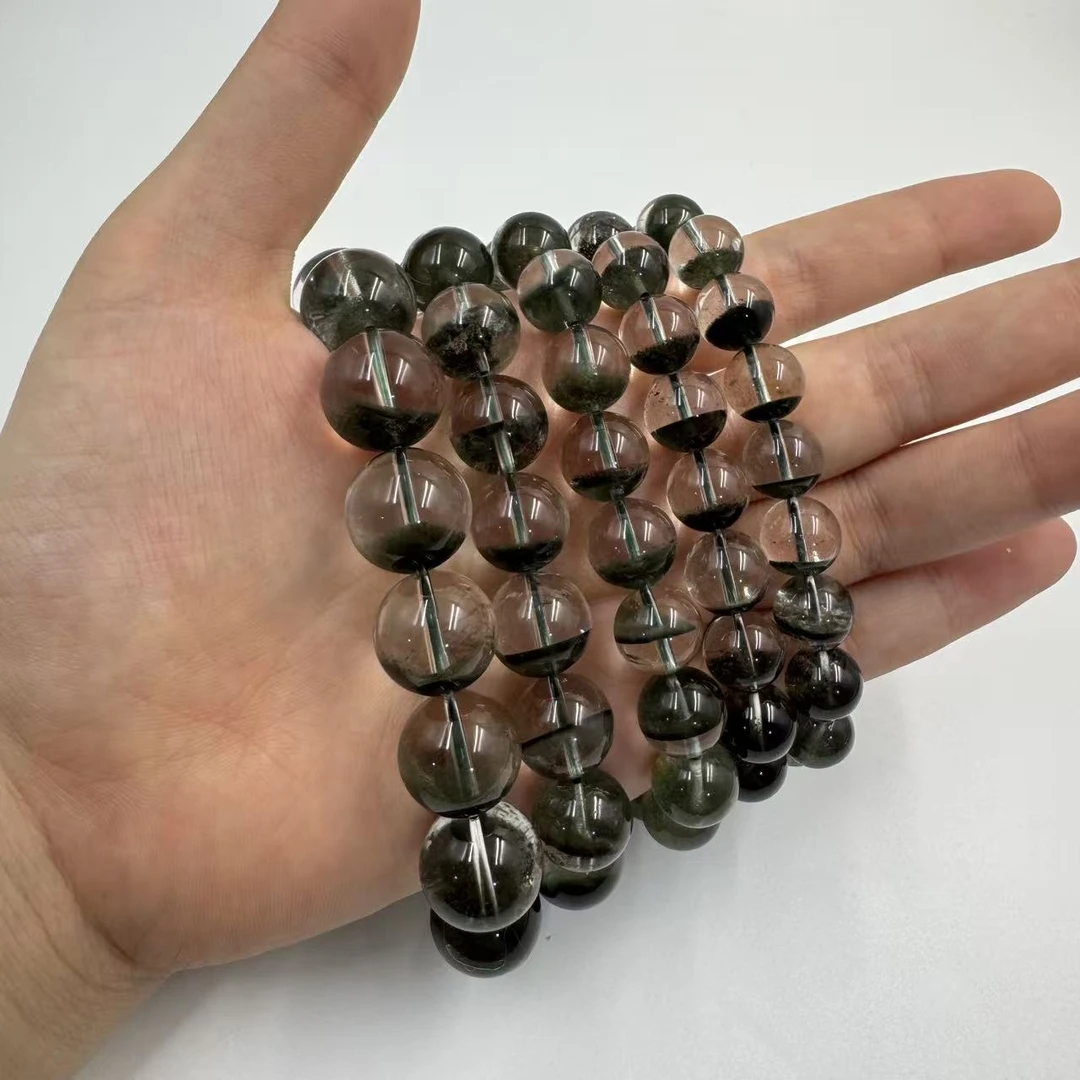 Z65 天然高货聚宝盆绿幽灵手串 多样性发其一