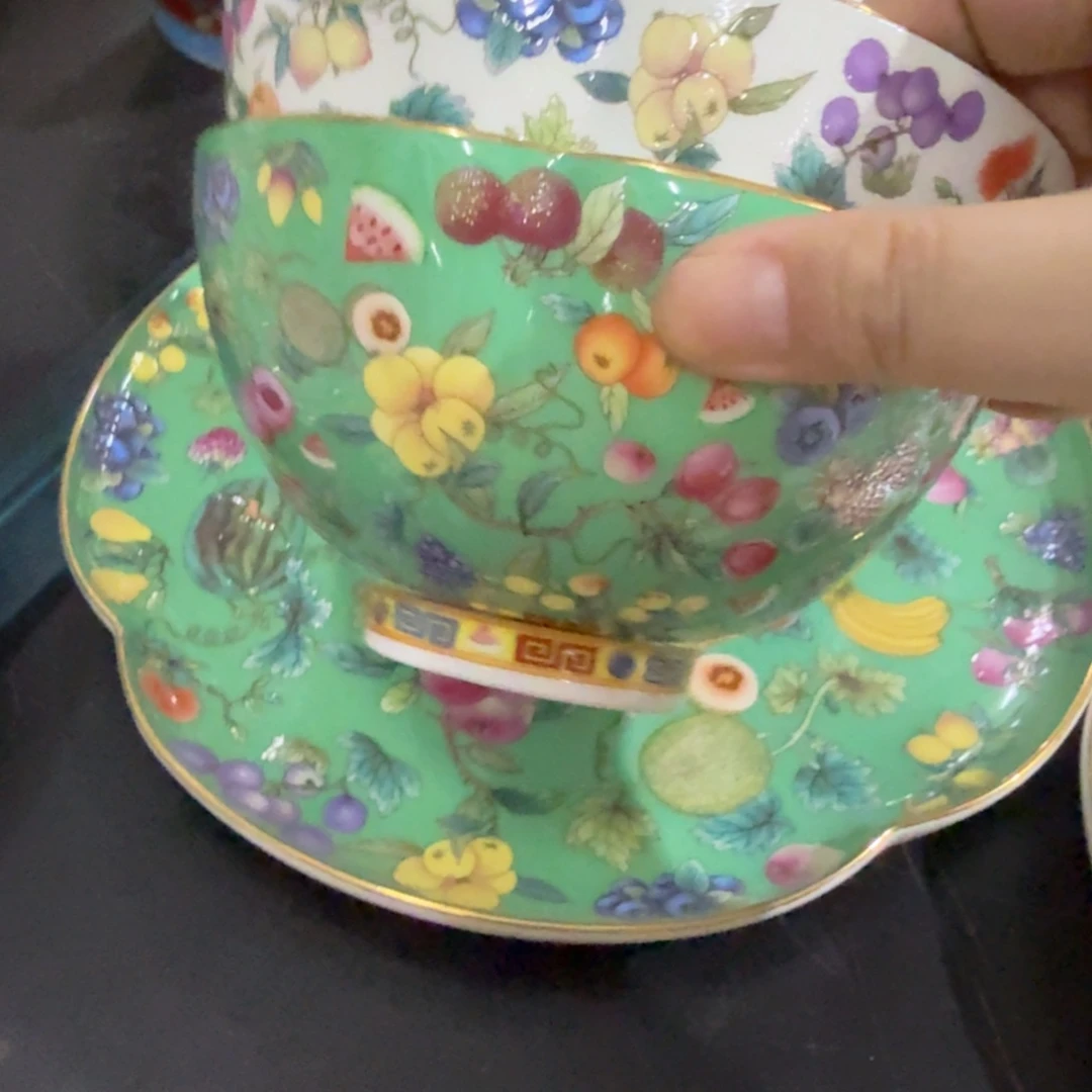 煜***瓷片微瑕珐琅彩5寸3个米饭碗6666666