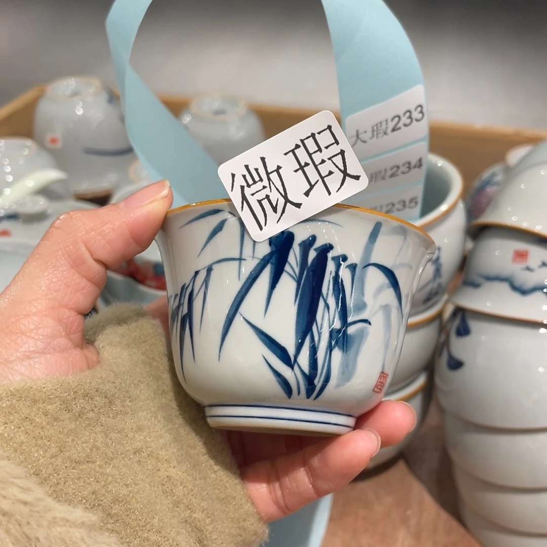 有瑕釉下彩纯手绘