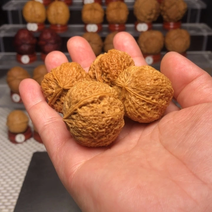 风***人把件文玩核桃205密纹三棱，四棱