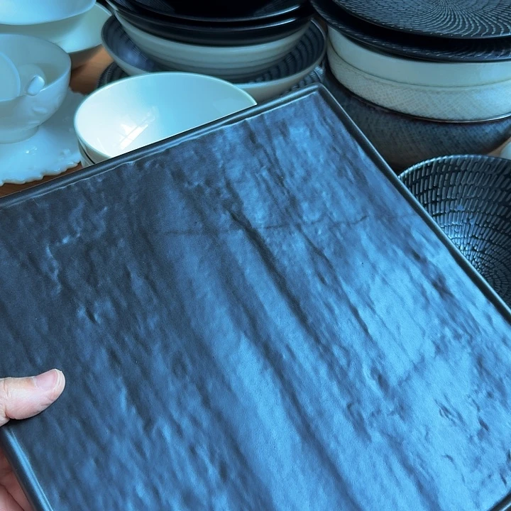 新骨瓷牛排盘26cm黑色