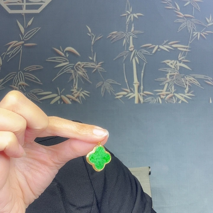 翡翠银S925镶嵌吊坠(不含链)特价