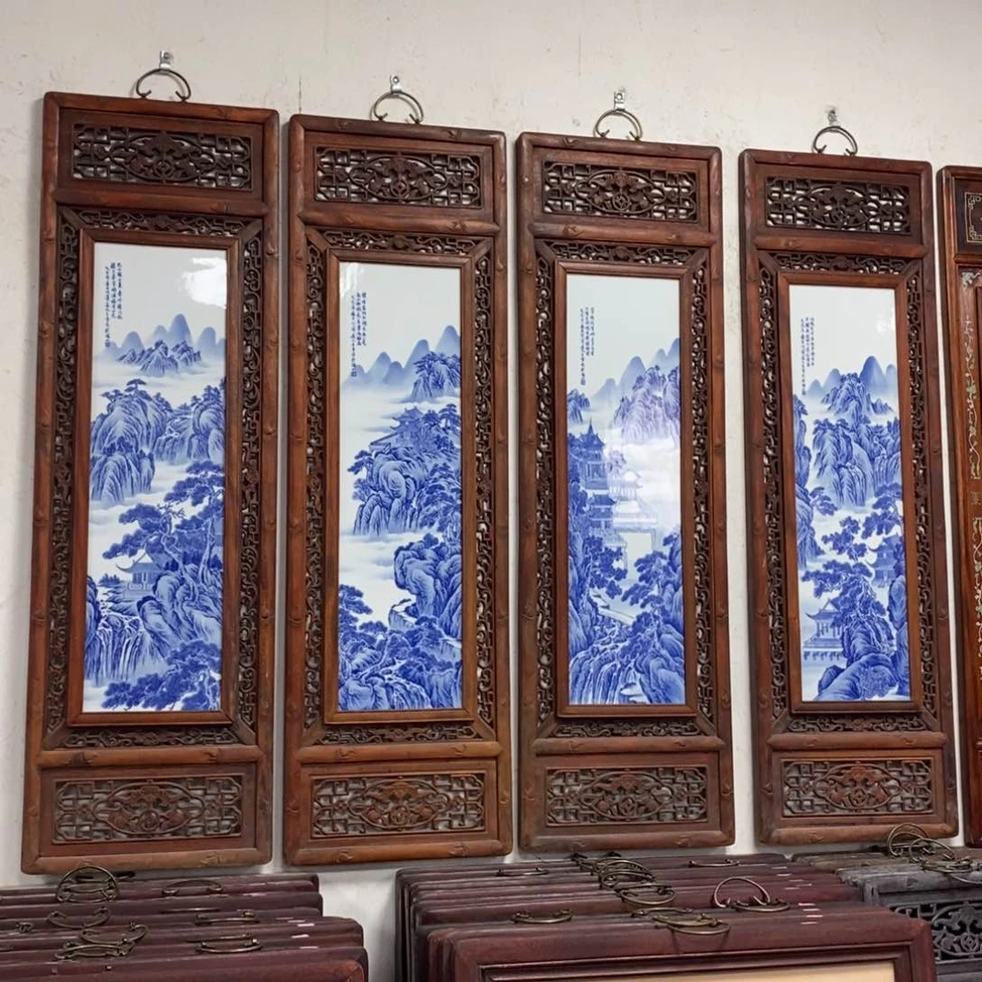 瓷片120*36*4 景德镇瓷板画柴窑烧制