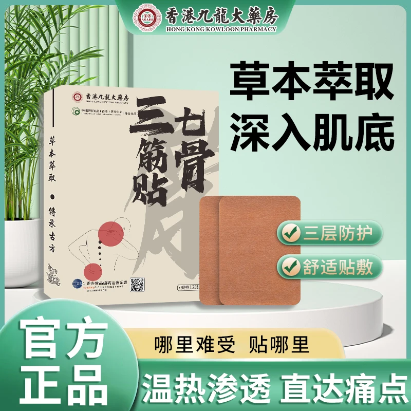 【香港九龍大药房1886年】F1-1 三七筋骨贴 草本萃取 12贴/盒