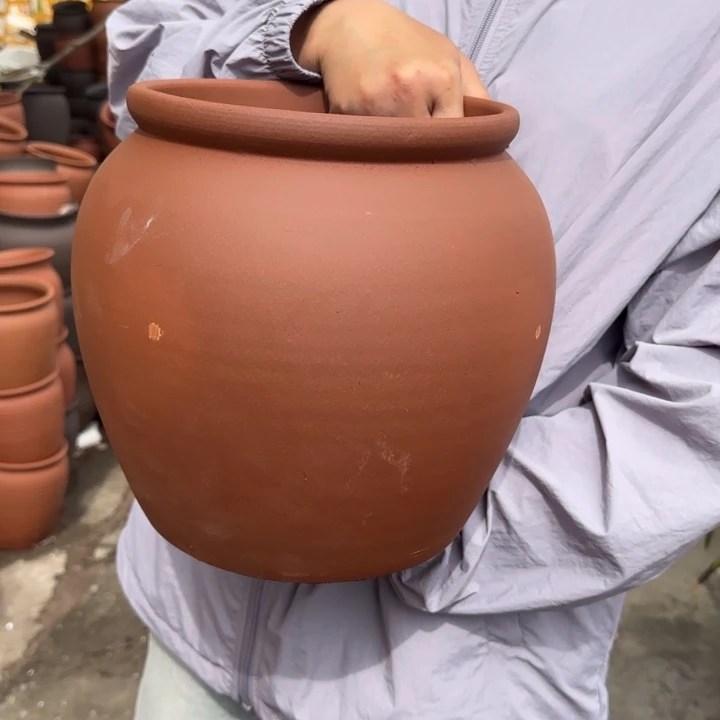紫砂花盆口21高25宜兴紫砂瑕疵粗糙底部火裂