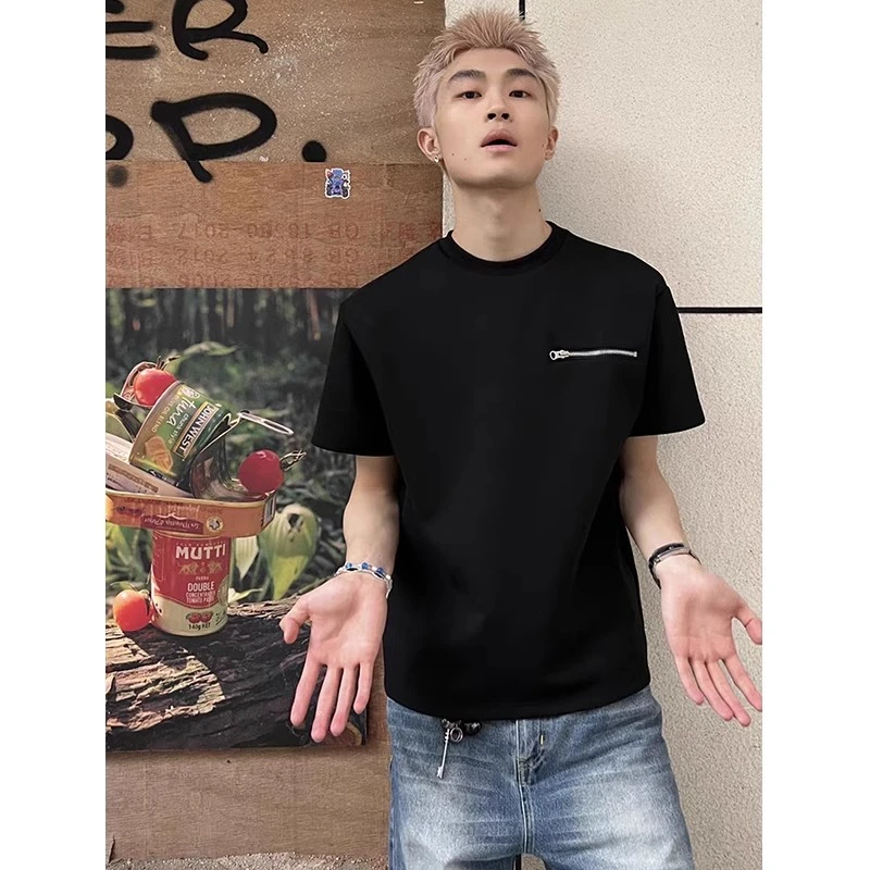 【Rich】COURTMAN短袖T恤星标系列2024运动休闲潮宽松美式男女同