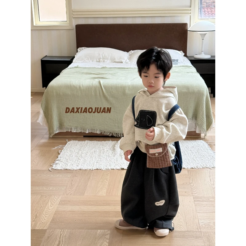 【大小卷】秋款新品男童百搭款韩版卫裤-73016